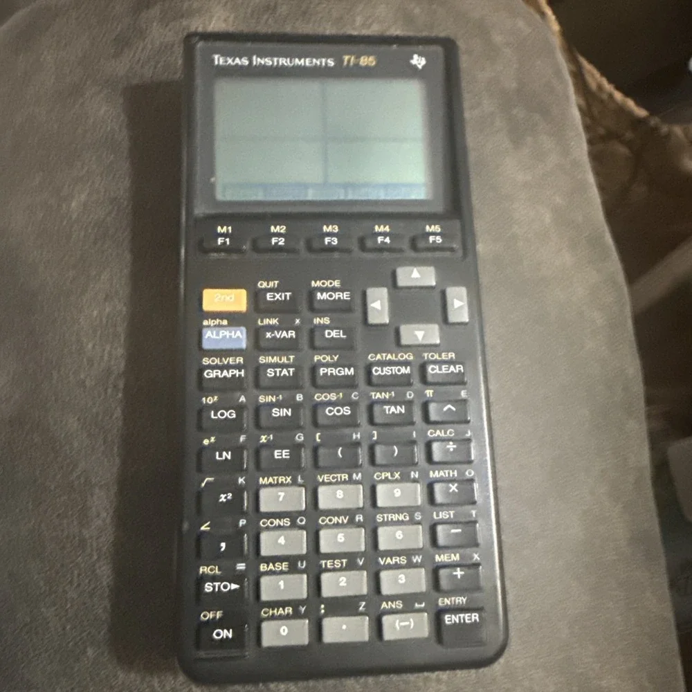 Vintage Texas Instruments TI-85 Graphing Calculator Slide Cover Tested, Works